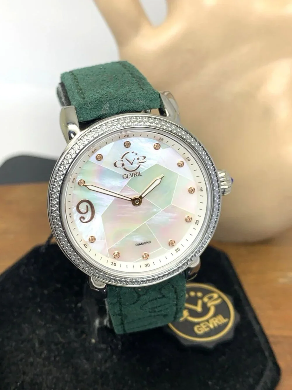 GV2 by Gevril Women's Watch 12600 Ravenna Swiss Quartz Mother of Pearl Dial 37mm